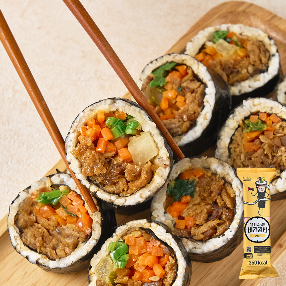 굿스푼 저당 잡곡 곤약 우엉유부 비건 김밥 외 9종 간편 냉동김밥 220g 1개입