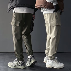 1+1 카고바지 남자융기모바지 남성기모조거팬츠
