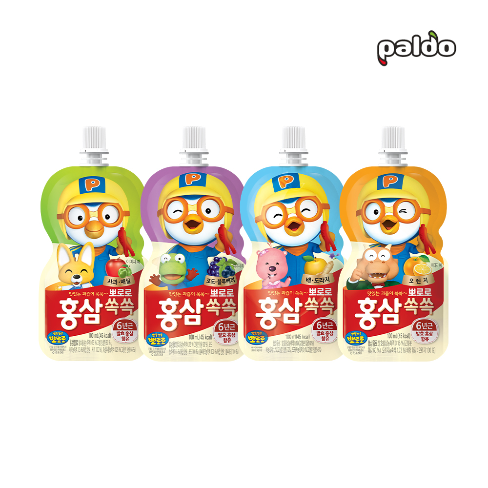 팔도 뽀로로 홍삼쏙쏙 사과매실 성분 분석
