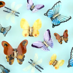 [COUCOU SUZETTE] Butterfly Hair Claw 나비 헤어 집게핀 모음_4종_쿠쿠수제뜨