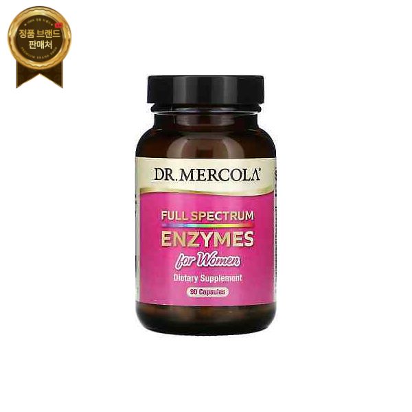 <b>Dr. Mercola</b> <b>닥터 머콜라</b> 3X, <b>여성용</b> 풀 스펙트럼 효소, 90캡슐