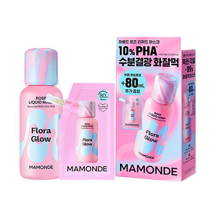 마몽드 플로라글로우 로즈 리퀴드 마스크 80ml+리필 80ml