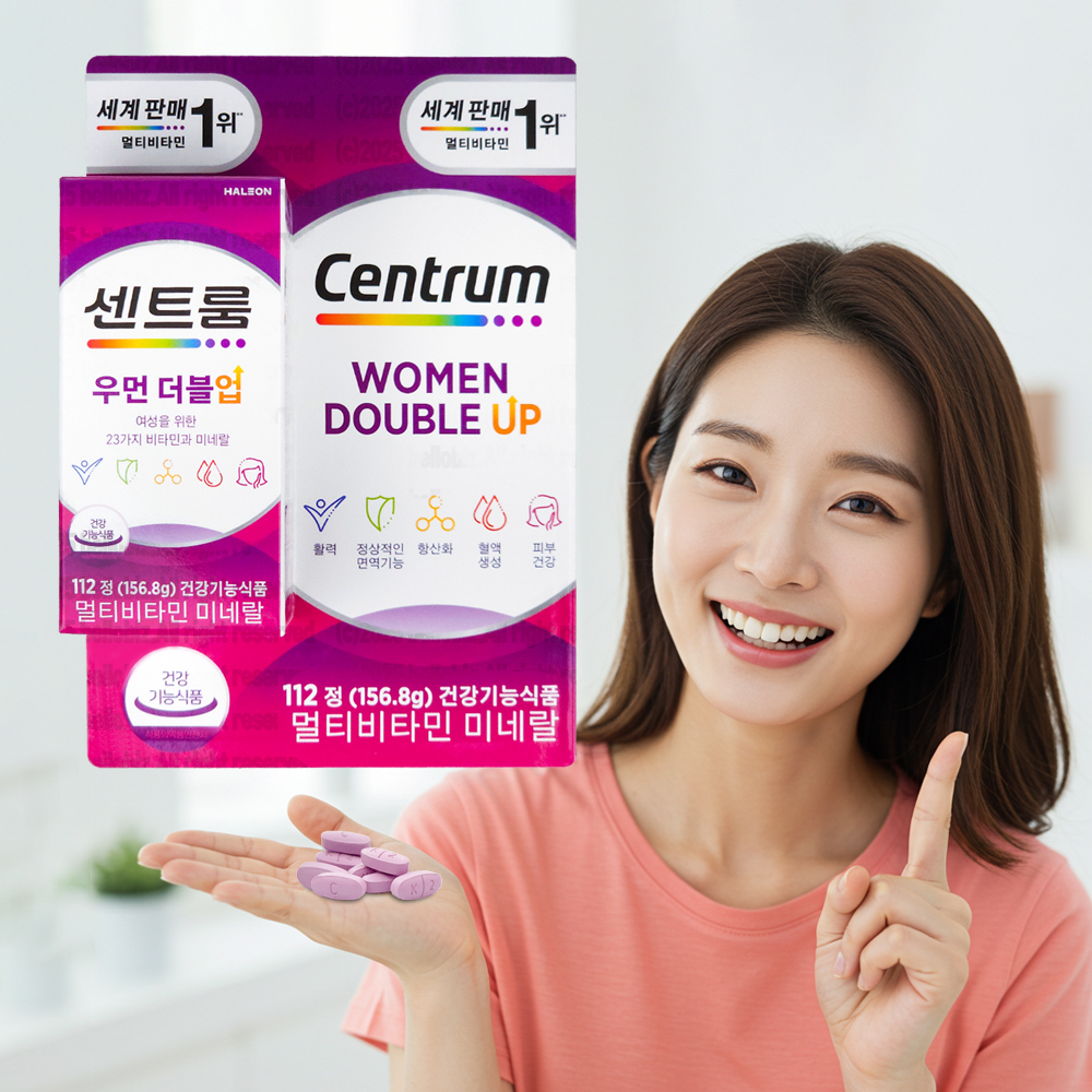 센트룸 포 우먼 멀티비타민 B군X2더블업 대용량 112일분