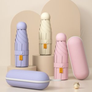 UV 자동 초경량양우산 접이식 암막 초미니우산 휴대용 여행용 초소형 우양산 캡슐 파우치