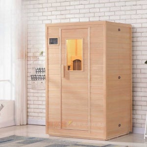 이동식 건식 사우나 원적외선 편백 찜질방 홈사우나 단인용 전면 유리형
