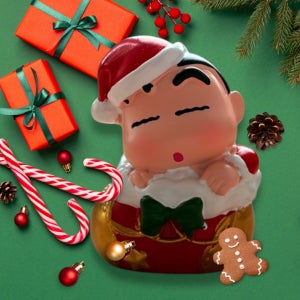 크리스마스 버전 짱구는 못말려 캐릭터 피규어