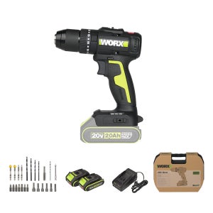 웍스 충전 해머 드릴 함마 20V 2.0Ah 배터리2개 BL WE216