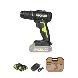 웍스 충전 해머 드릴 함마 20V 2.0Ah 배터리2개 BL WE216