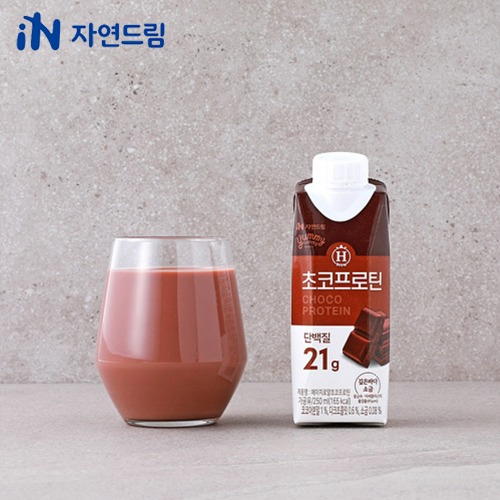 (공식) <b>자연드림</b> 에이치로얄초코프로틴 250ml x (18개입) 동식물성 단백질