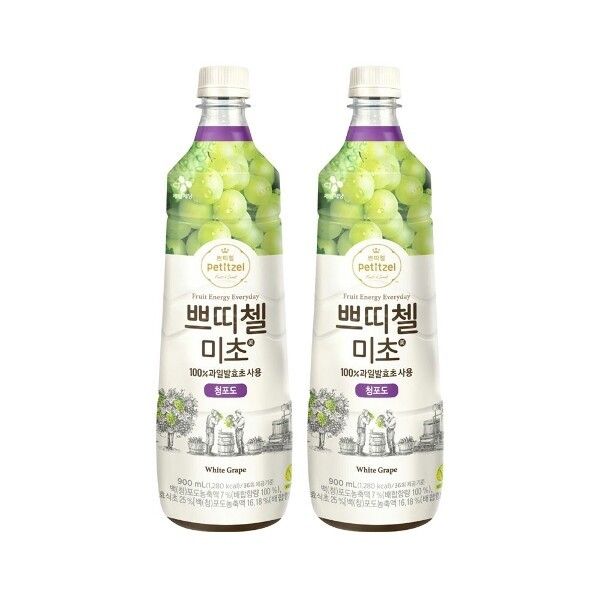 쁘띠첼 미초 청포도 900ml x2개