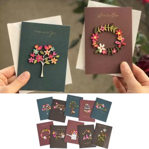 [오늘출발 특가할인]바로문 예쁜 미니 인사말 감사 카드 감성 편지지 5p