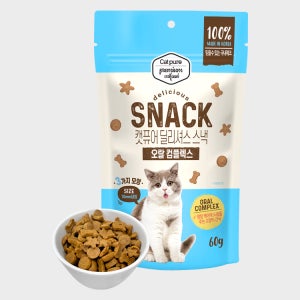 캣퓨어 고양이 이빨과자 비스켓 고양이 구강관리 치석제거 간식 오랄컴플렉스, 60g, 10개