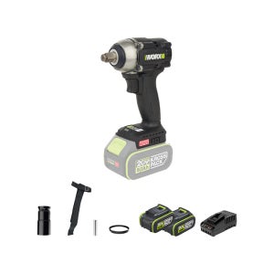 웍스 충전 임팩 렌치 20V 5.0Ah 배터리2개 12.7mm BL WE272.1 임팩트