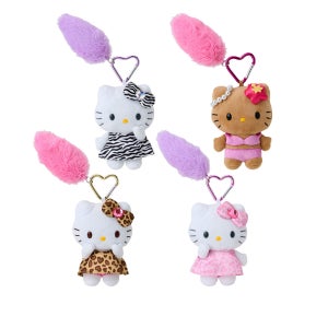 산리오 2024 고고걸 컬렉션 꼬리 달린 마스코트 열쇠고리 헬로키티 키링 태닝 호피
