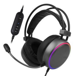 COX CH43 가상 7.1 ENC 마이크 유선 게이밍 헤드셋 PC USB 게임용 헤드폰