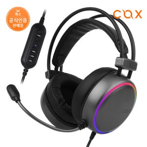 COX CH43 가상 7.1 ENC EQ RGB 초경량 게이밍 헤드셋