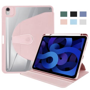아이패드 미니7 6세대 A17 Pro 360도 회전 거치대 펜슬수납 심플 가죽 태블릿 케이스