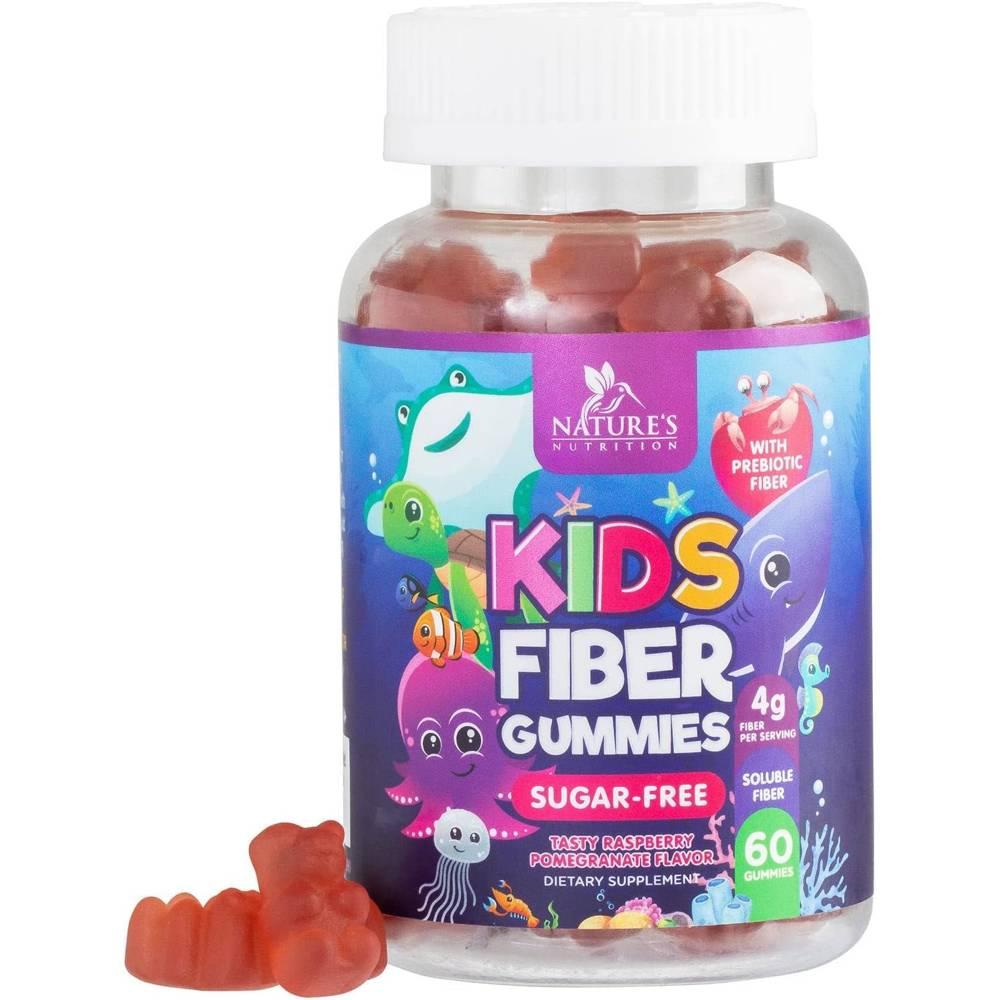 네이쳐<b>뉴트리션</b> 키즈 파이버 프리바이오틱 구미 라즈베리맛 60정 Nature’s Nutrition Kids Fiber