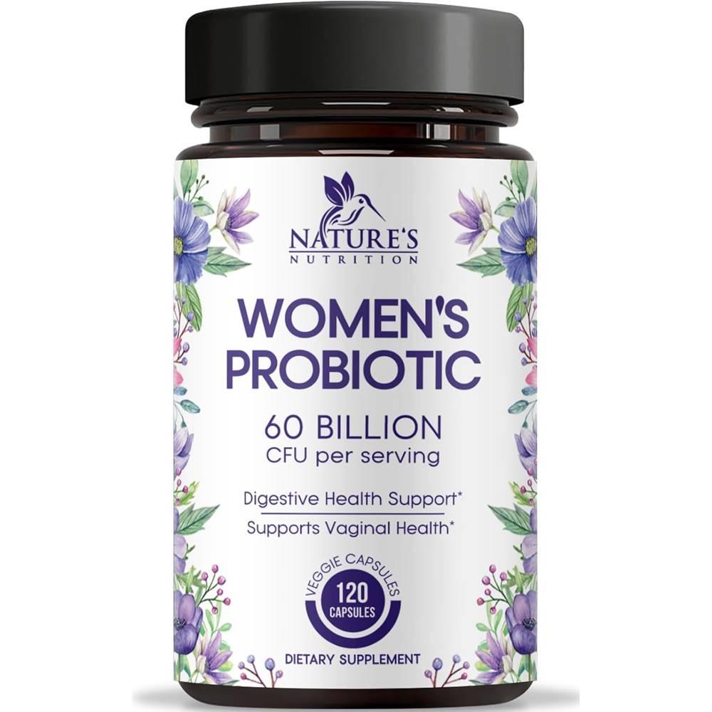 네이쳐<b>뉴트리션</b> 여성 프로바이오틱스 600억 CFU 캡슐 120정 Nature’s Nutrition Women Probiotics