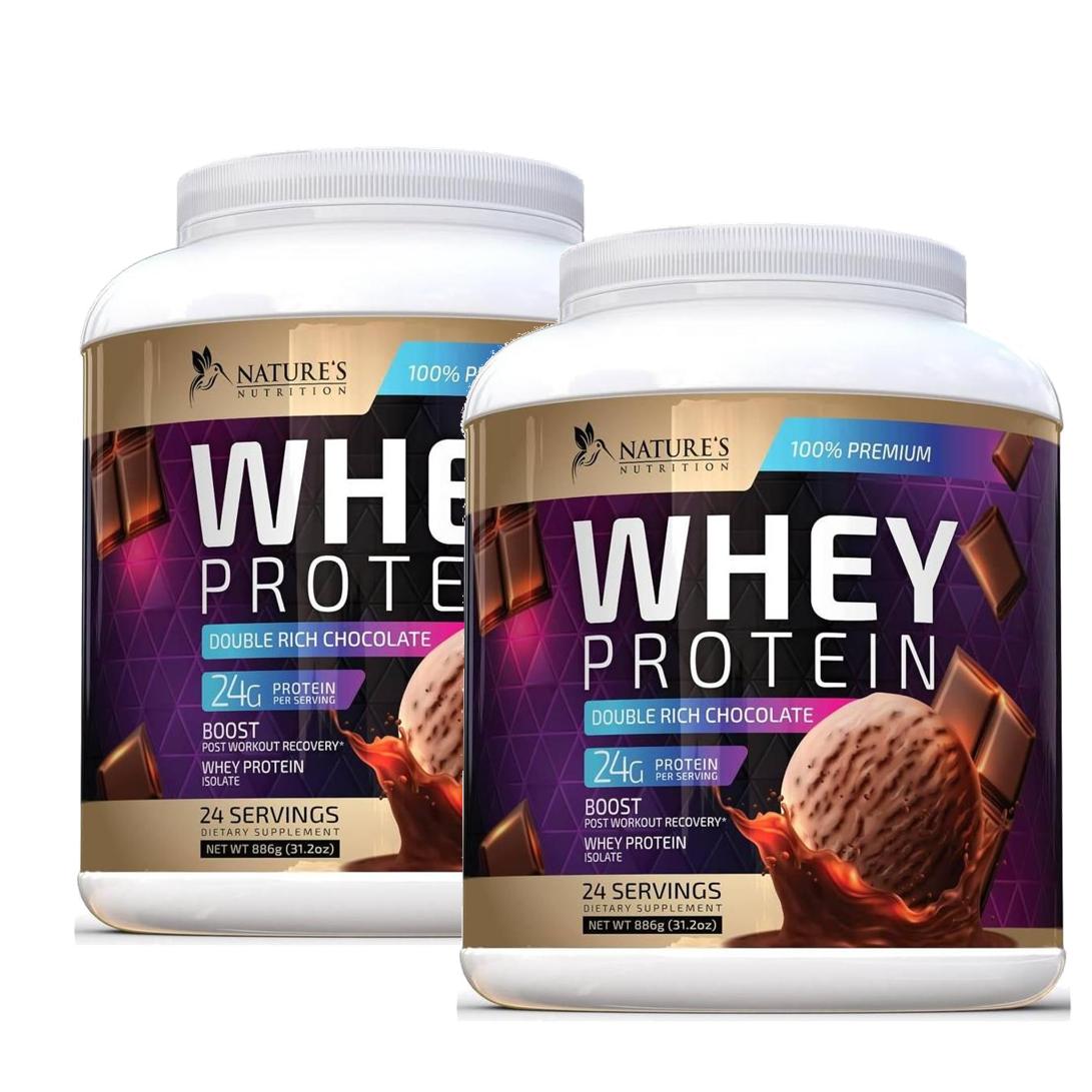 네이쳐<b>뉴트리션</b> 웨이 프로틴 단백질 파우더 24g 초콜릿 아이스크림 맛 886g 2개 Nature’s Nutrition Whey Protein