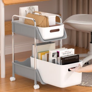 바퀴달린 선반 수납장 이동식트롤리 트레이 바퀴 이동 선반 베이직