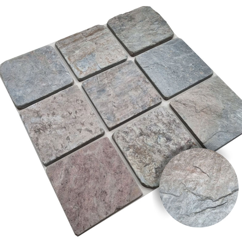 100각 슬레이트 석재 스톤 모자이크 펜션 수영장 계단 타일 STONECOS101