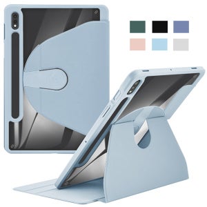 갤럭시탭S8울트라 14.6인치 X900 X906 360도 회전 거치대 S펜 수납 심플 가죽 태블릿 케이스