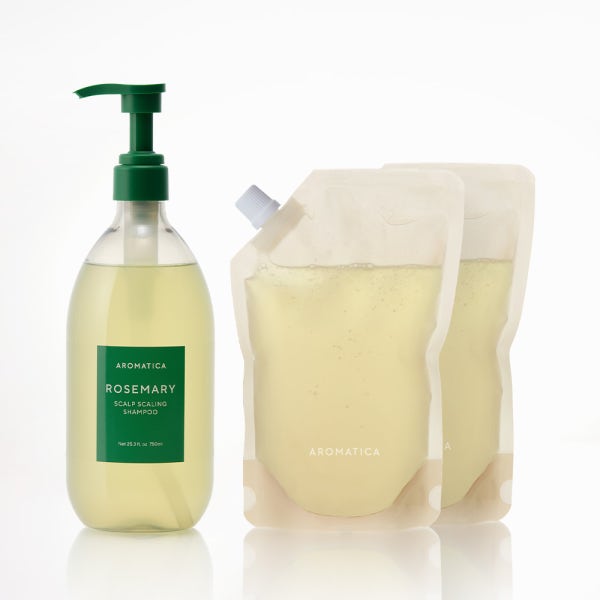 아로마티카 로즈마리 스칼프 스케일링 샴푸 750ML+리필500ML 2개 비건 탈모 기능성