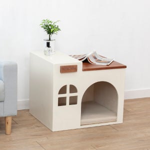 모리의하루 원목 강아지집 고양이숨숨집 산토리니하우스 소형 중형 펫하우스