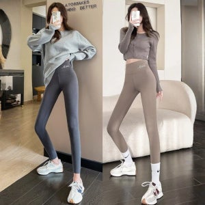 드랄론 보온 레깅스 겨울 여성 기모 레깅스 하이웨이스트 슬림 헴 레깅스