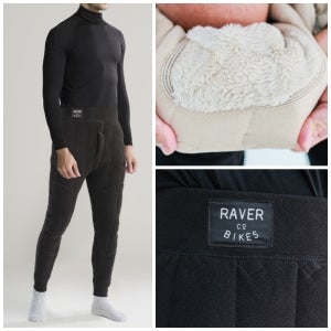 RAVER 기모타이즈 쫄바지 속바지 내복하의 겨울 방한 남성 남자 레이버 배달 바지 팬츠