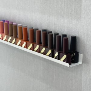 [무료배송] 네일선반 진열장 폭좁은 lp 잡지꽂이 북 액자 벽선반 400mm, 1단, 화이트