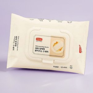 뽑아쓰는 일회용 세제 묻은 일체형 수세미 설거지티슈 10매 6개