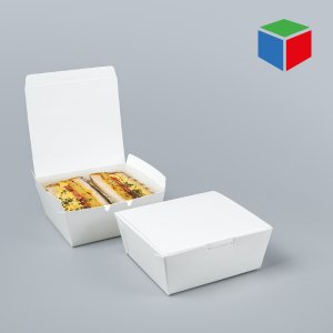 [대흥] 종이도시락 KD-343 흰색-무지