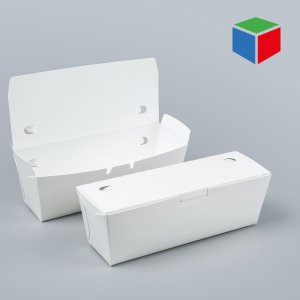 [대흥] 종이도시락 KD-350 핫도그 흰색-무지