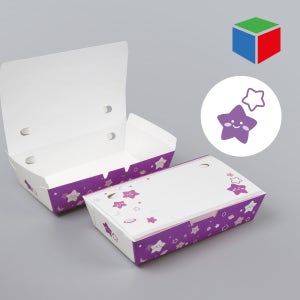 종이도시락 KD-310 흰색-별보라