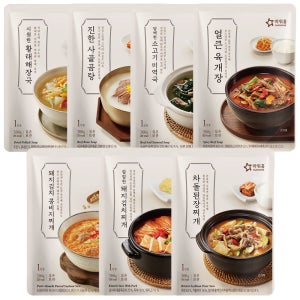 아워홈 즉석국탕찌개 7종 황태해장국 사골곰탕 미역국 육개장 돼지콩비지찌개 김치찌개 된장찌개