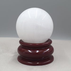 오행 천연석 천연 원석 수정구 수정구슬 75mm 내외 현공 풍수