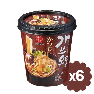 한일식품 본고장 가쓰오 우동 한그릇 6개입 즉석 우동 컵 라면