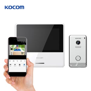 코콤 KCV-X701IP 인터폰 비디오폰 2선식 4선식 아파트 주택 초인종 교체 설치 IoT 휴대폰 무선 연동
