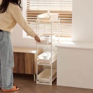 슬라이딩 틈새선반 세탁실 틈새수납장 슬림 선반 정리 수납