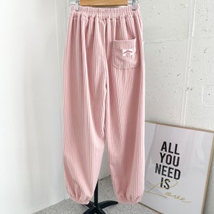 수니베 통통 골지 밴딩 조거 빅사이즈 간절기 팬츠 스판 4color 홈웨어 츄리닝 여성