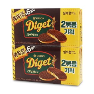 오리온 다이제 초코 2묶음 312g 탕비실 간식 과자
