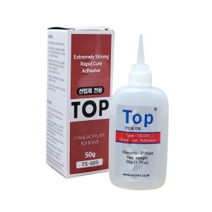 초강력 순간접착제 산업체전용 탑본드 TOP TS-005 50g 목재금속 플라스틱 고무유리