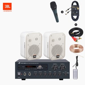 JBL CONTROL1 PRO 매장스피커 앰프 강의용 벽걸이 스피커 2개+마이크