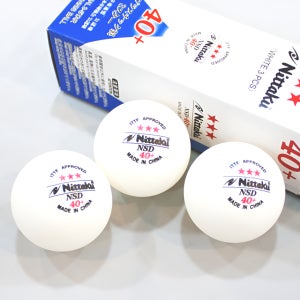 닛타쿠 3스타 NSD 40+ 3개입 탁구공 / 안정된 비행감 고품질 플라스틱 훈련 경기