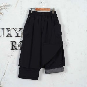 [무료교환반품] NC 솜패딩 단추 포켓 밴딩 이중 치마바지 미들