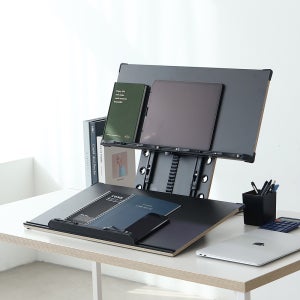 2단 독서대 각도 높이 조절 독서대 PL560블랙