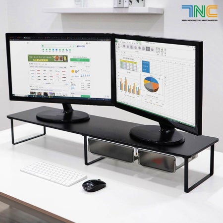 7NC 높은 와이드 듀얼형 모니터받침대 1000