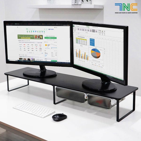 리빙케이 주식회사 7NC 높은 와이드 듀얼형 모니터받침대 1000